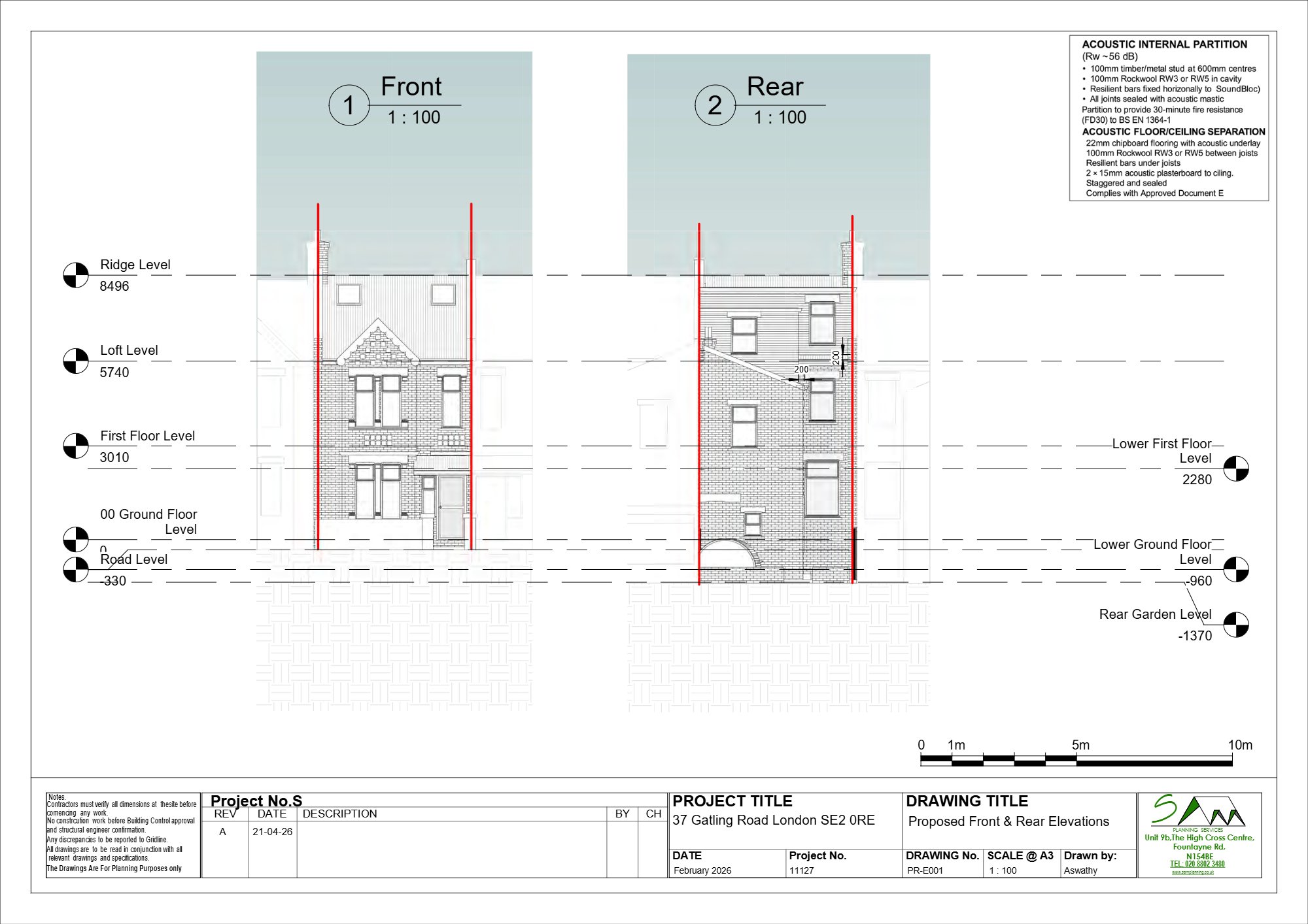 Six-person HMO approved at Gatling Road, Greenwich — approved drawing 1