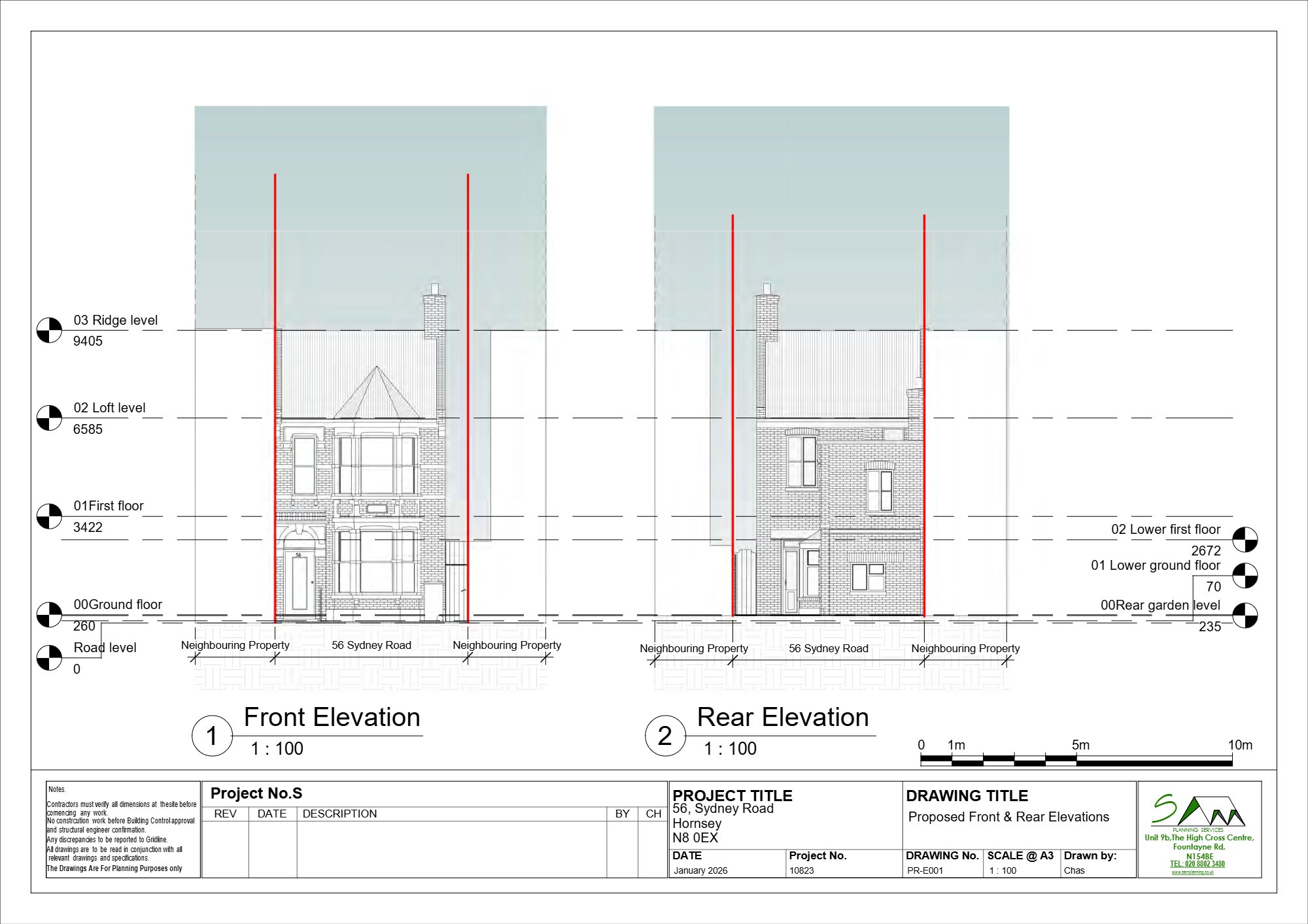 Class C3 to C3B conversion approved in Hornsey — approved drawing 1