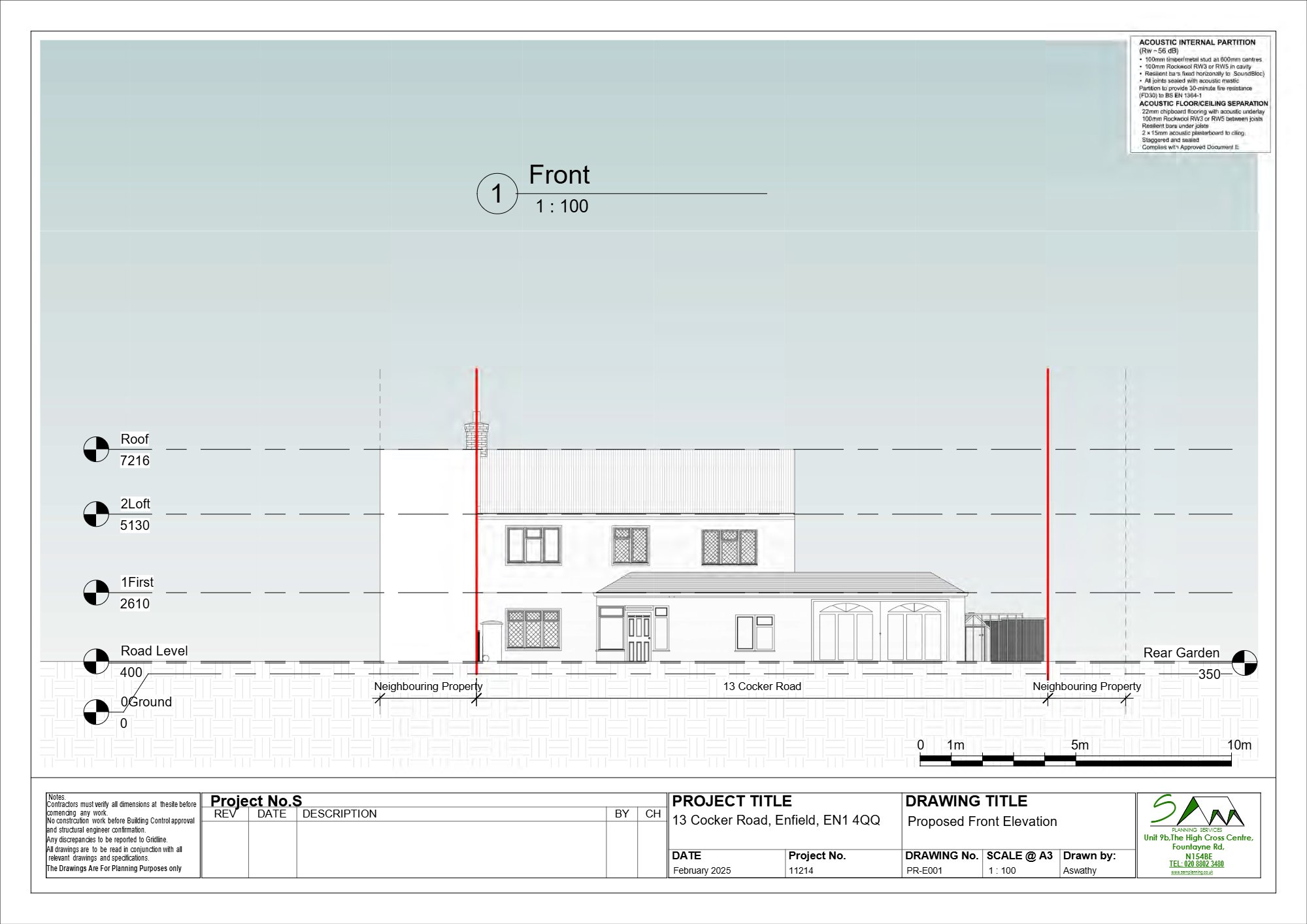 Six-person HMO approved on Cocker Road in Enfield — approved drawing 1