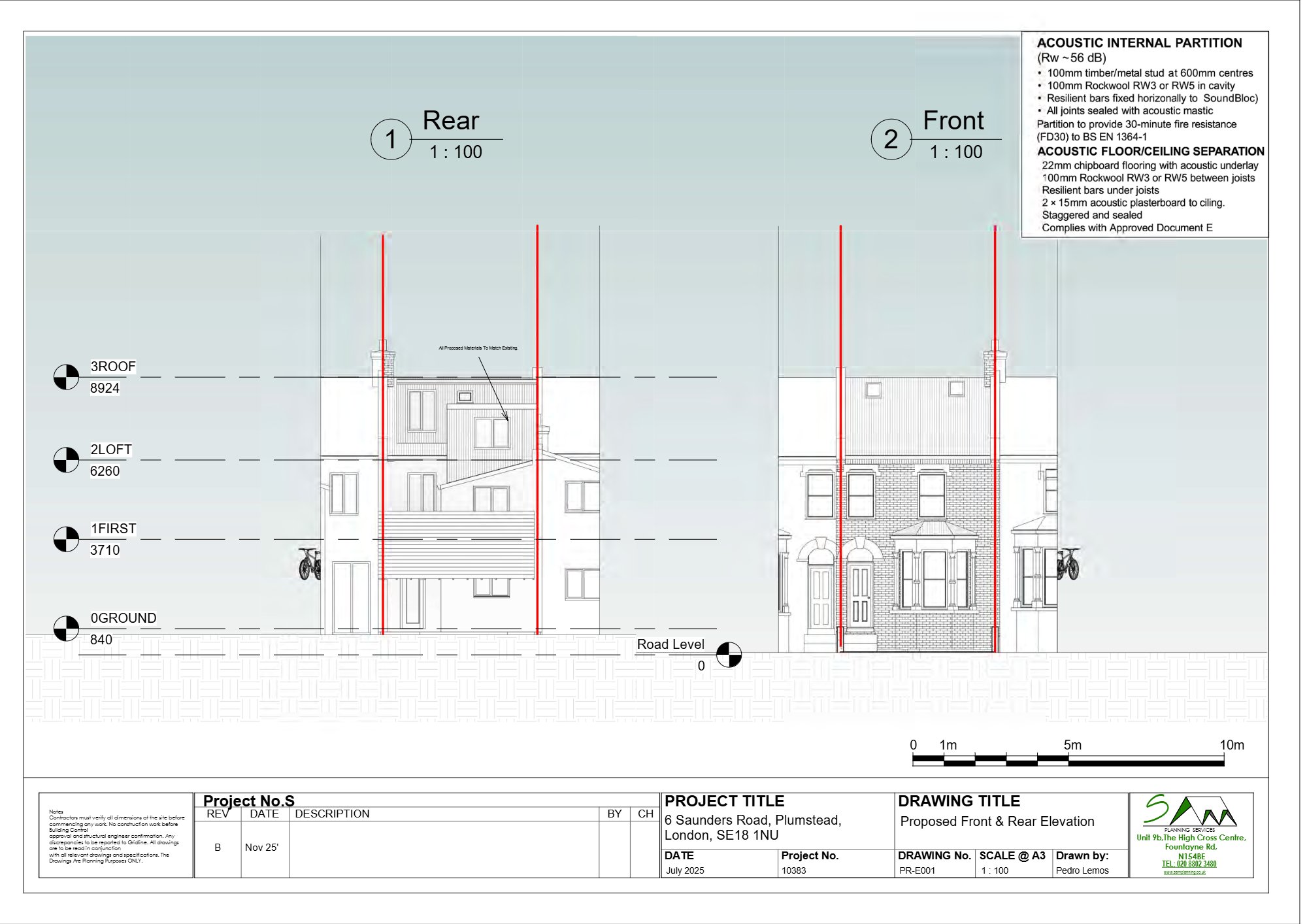 Seven-person HMO approved in Plumstead, Royal Borough of Greenwich — approved drawing 1