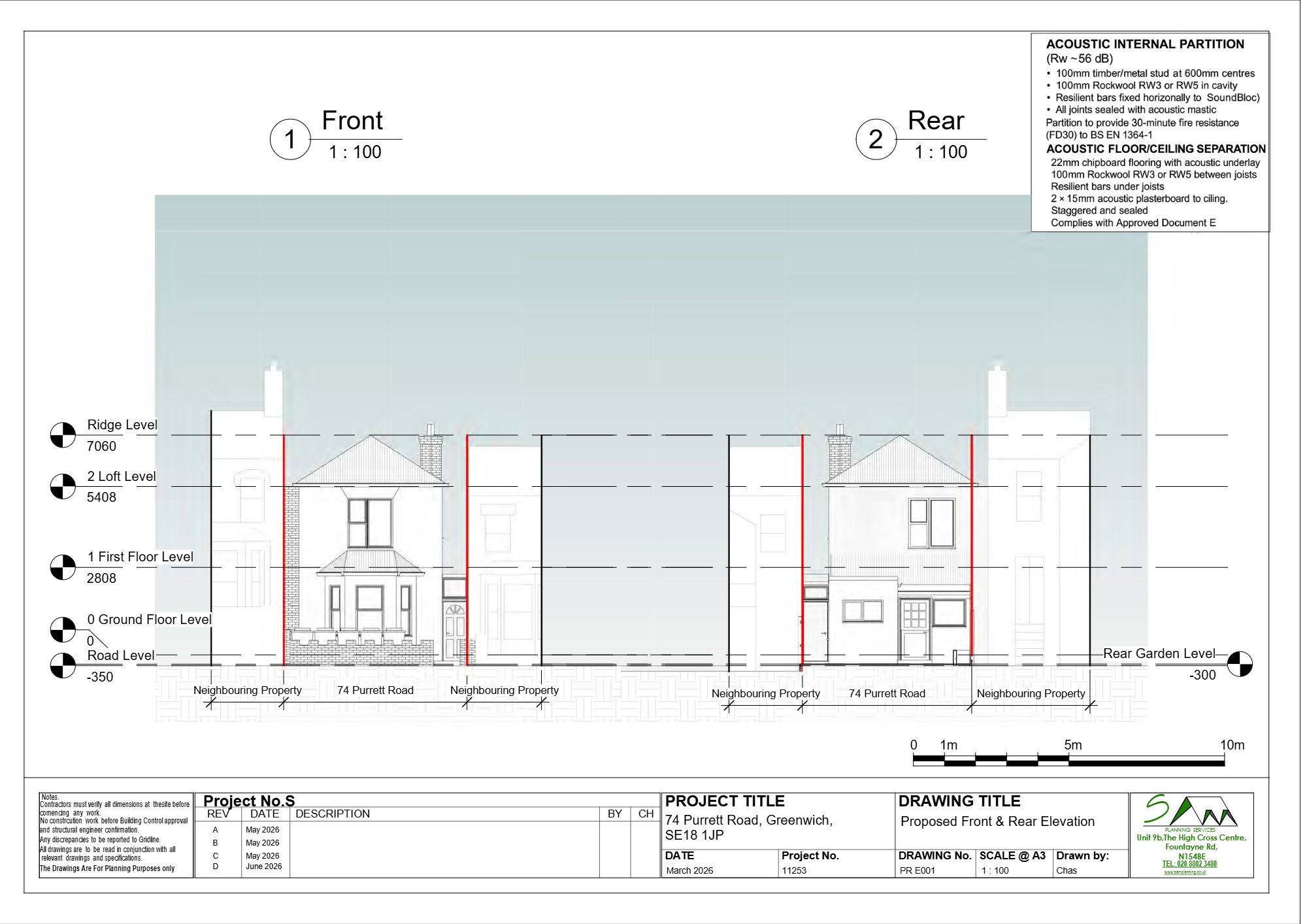 Six-person HMO approved Purrett Road in Plumstead, Greenwich — approved drawing 1