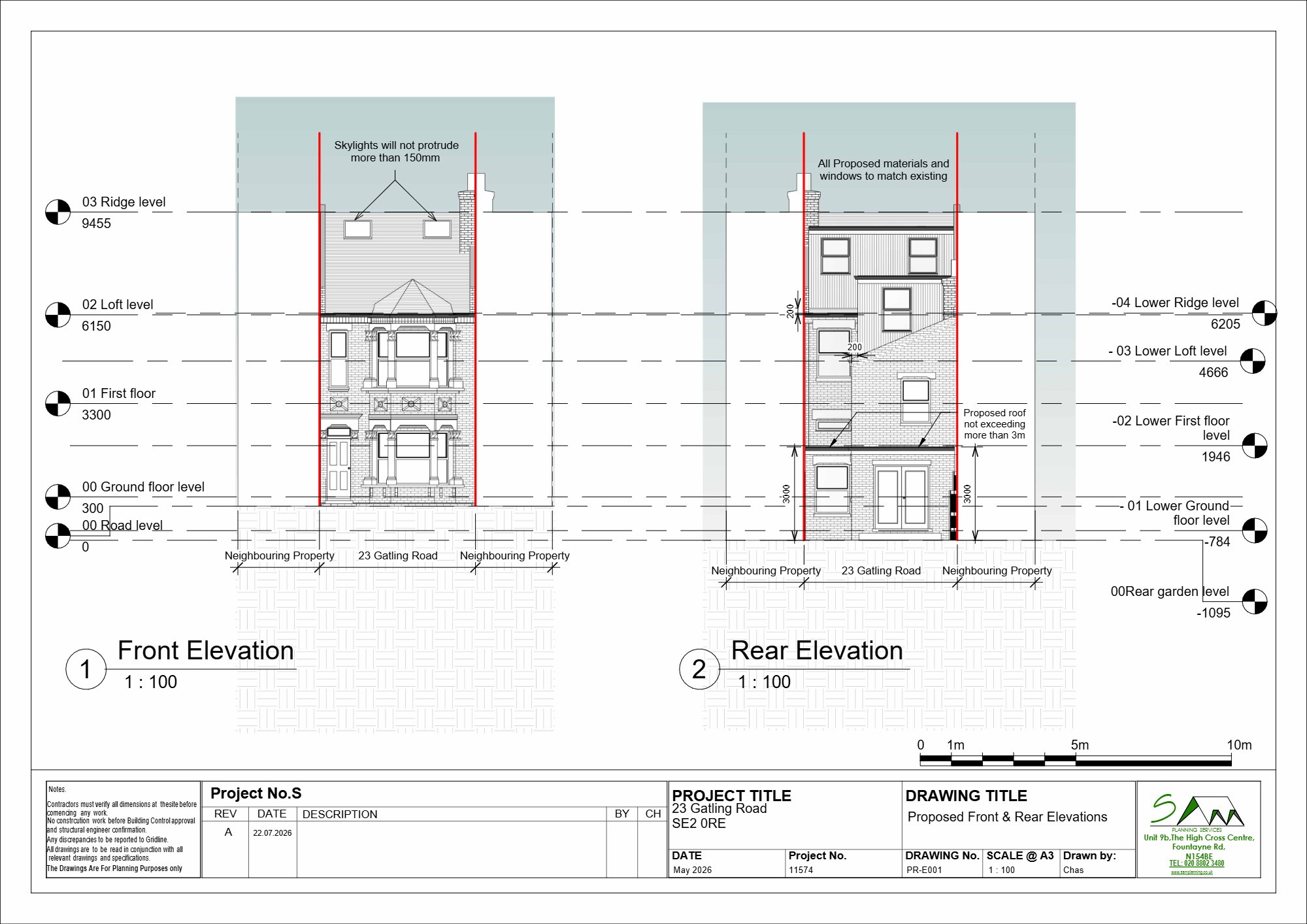 Lawful Development Certificate granted at 23 Gatling Road, Abbey Wood, London — approved drawing 1