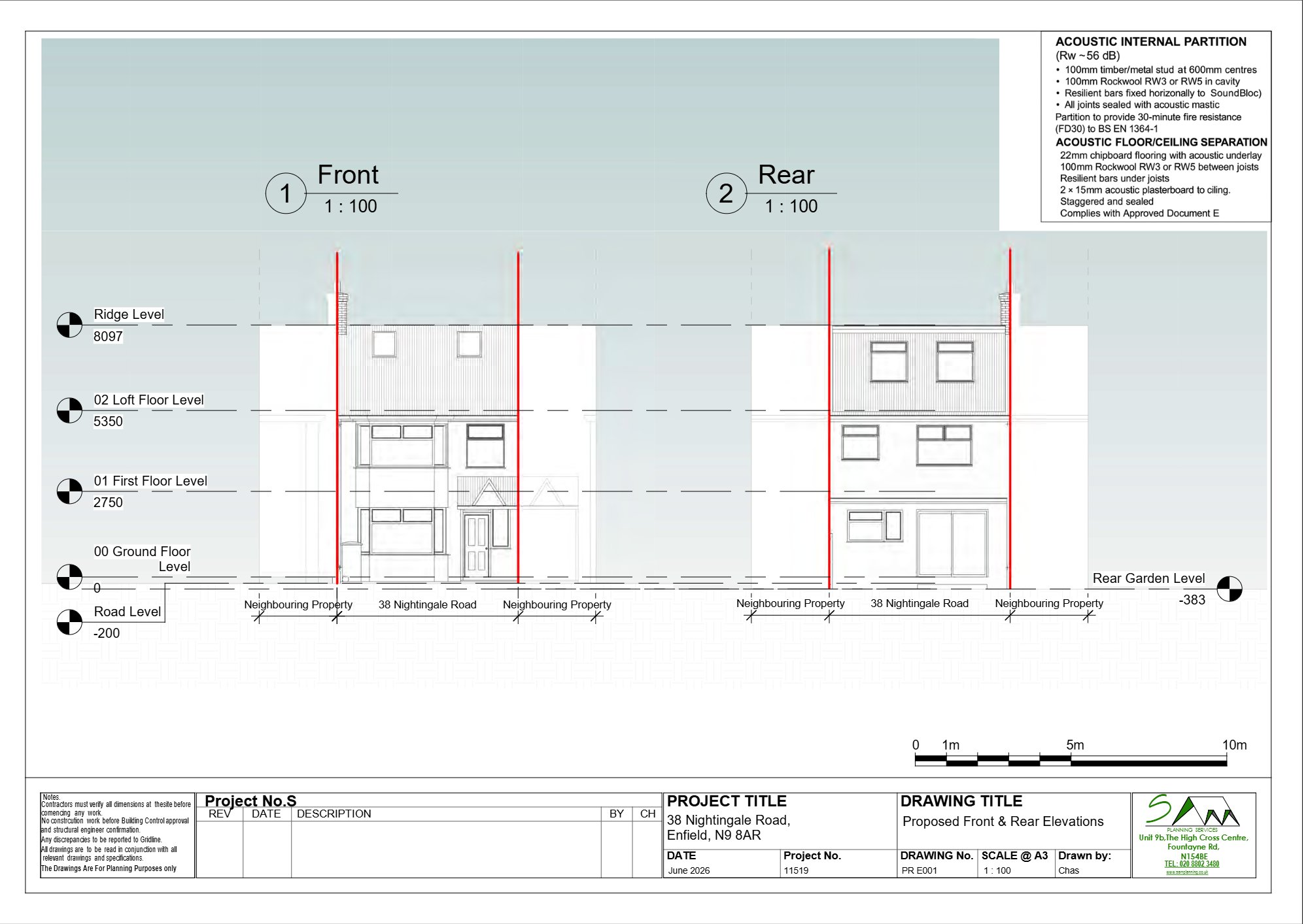 Seven-person HMO approved on Nightingale Road in Enfield — approved drawing 1