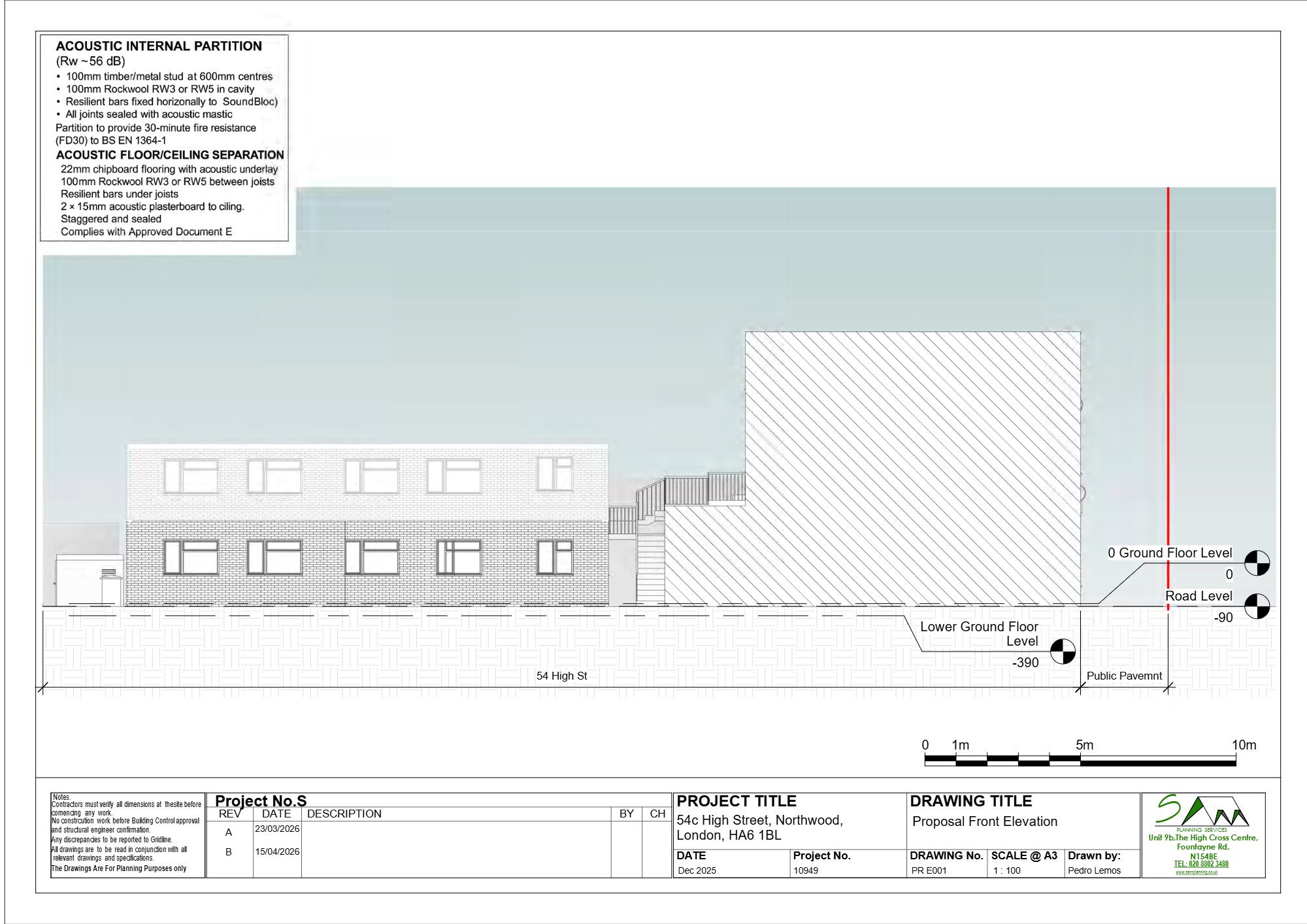Four-person HMO approved in Northwood, Hillingdon — approved drawing 1
