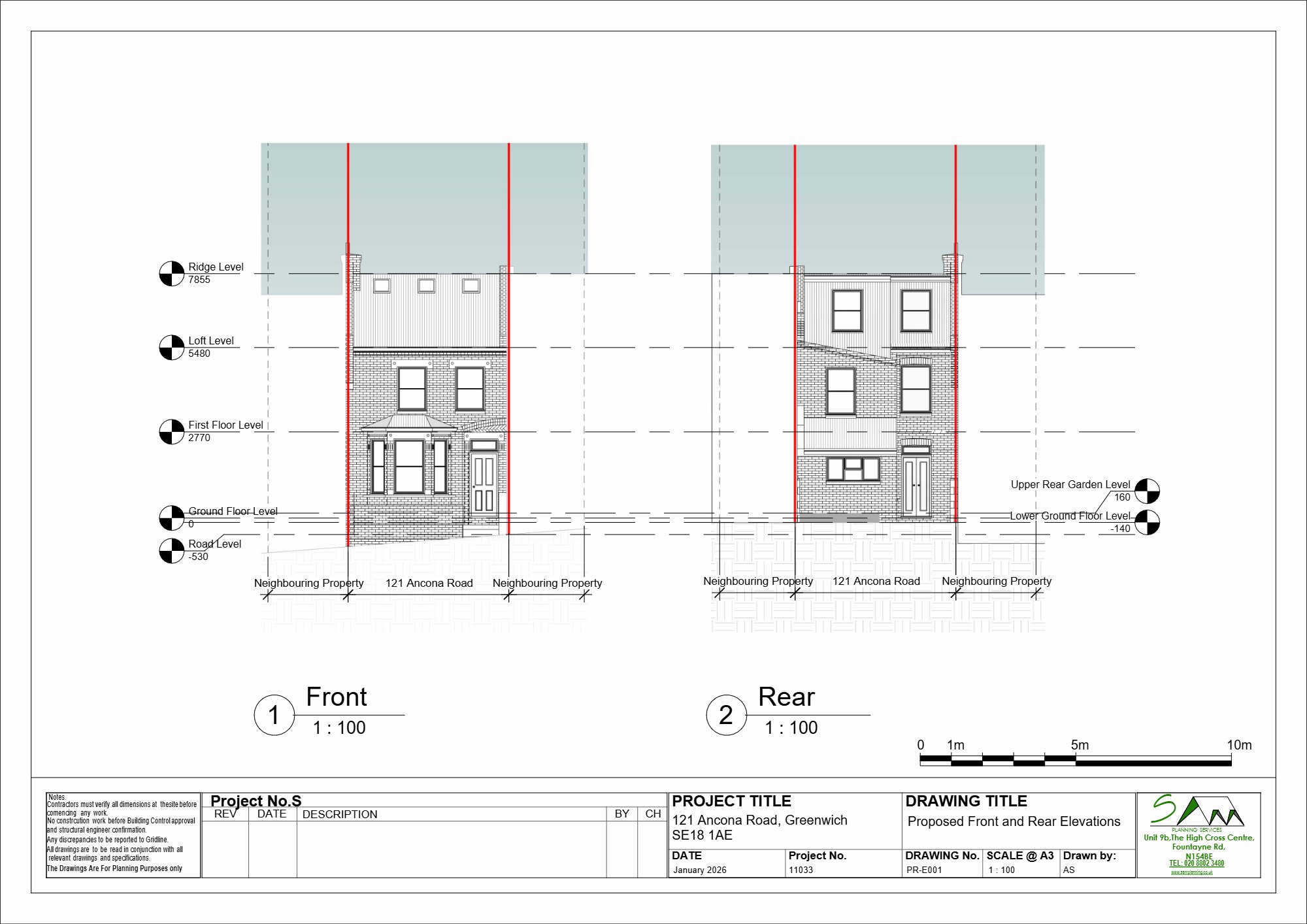Six-person HMO approved on Ancona Road in Plumstead, Greenwich — approved drawing 1