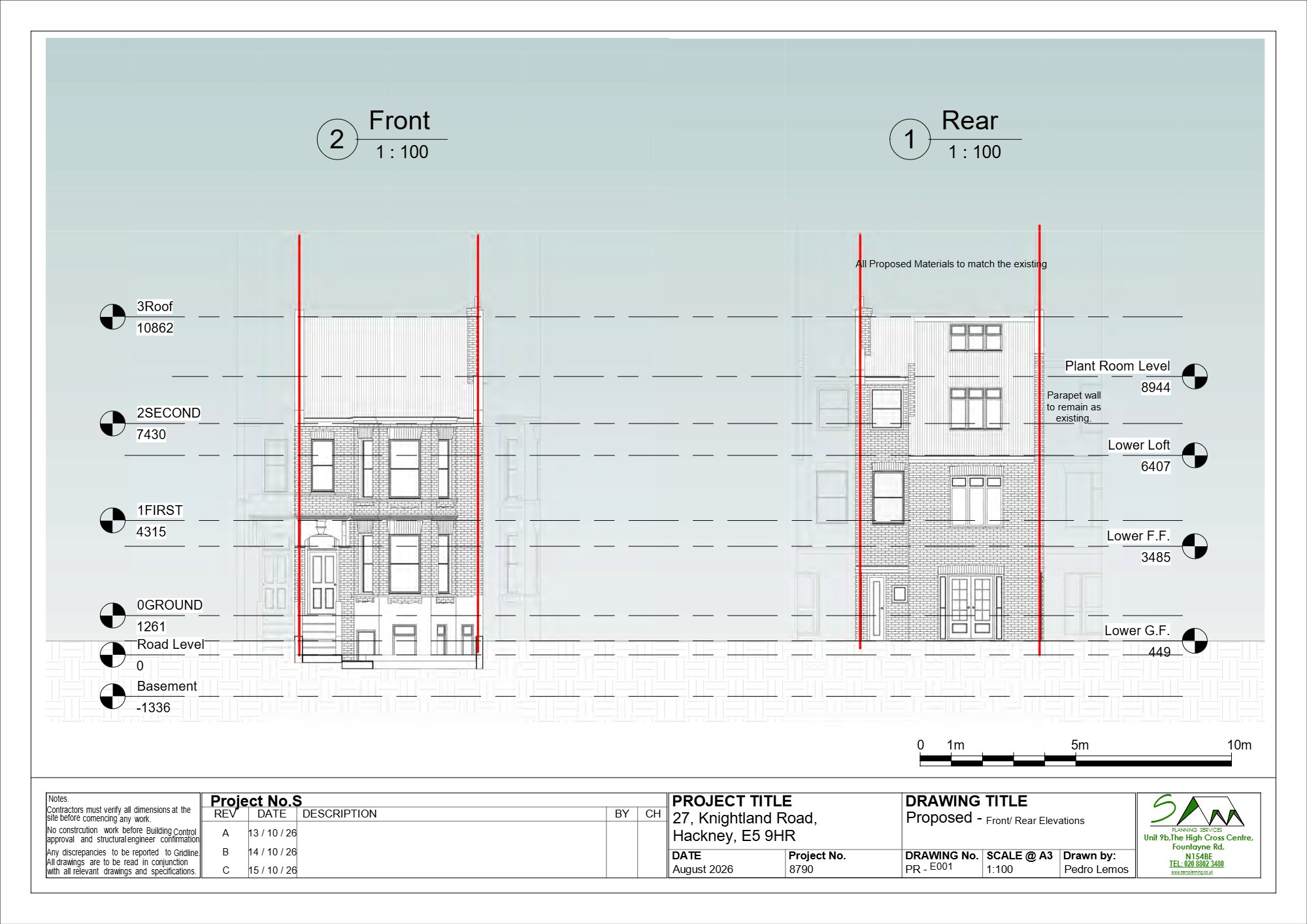 Lawful development certificate approved on Knightland Road, Hackney — approved drawing 1